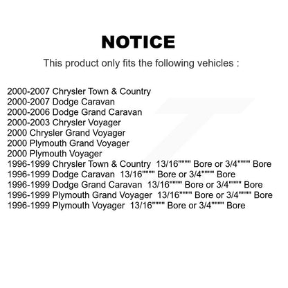 [Arrière] Kit de Cylindre de roue de frein à tambour pour Dodge Chrysler Town & Country Grand Caravan Plymouth Voyager K14-100038