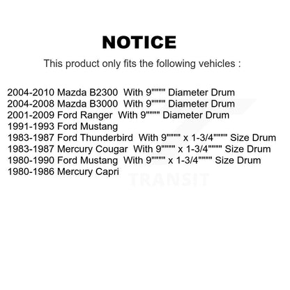 [Arrière] Kit de Cylindre de roue de frein à tambour pour Ford Ranger Mustang Mazda Thunderbird Mercury B2300 Cougar B3000 Capri K14-100053