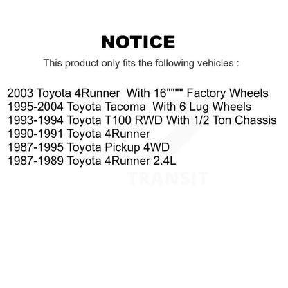 [Arrière] Kit de Cylindre de roue de frein à tambour pour Toyota Tacoma Pickup 4Runner T100 K14-100065