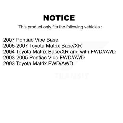 [Arrière] Kit de Cylindre de roue de frein à tambour pour Toyota Matrix Pontiac Vibe K14-100117