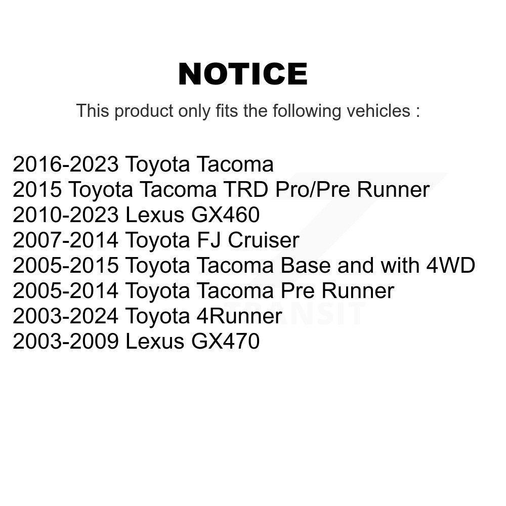 [Avant] Kit d'ensemble roulement de roue pour Toyota Tacoma 4Runner FJ Cruiser RWD K70-100005