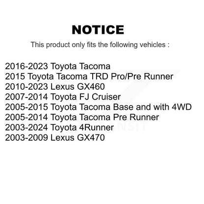 [Avant] Kit d'ensemble roulement de roue pour Toyota Tacoma 4Runner FJ Cruiser RWD K70-100005