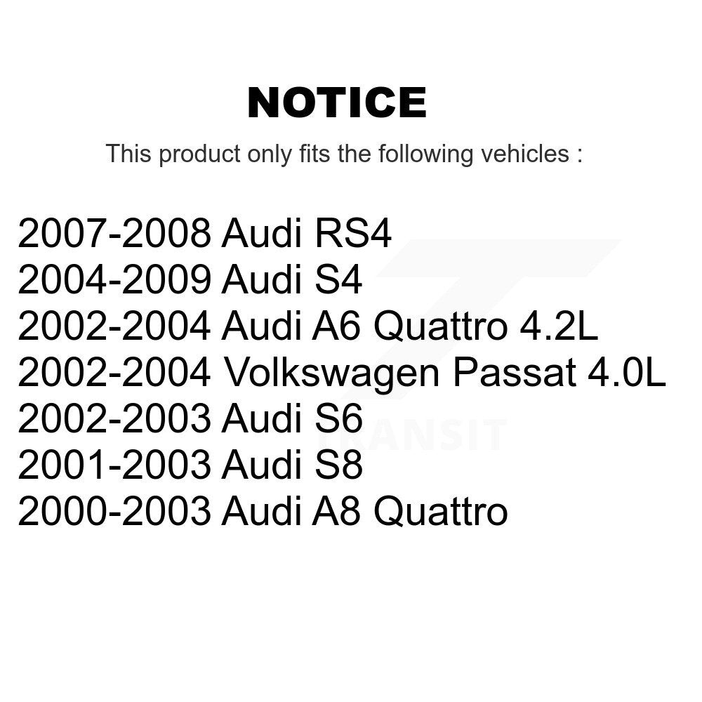 [Arrière] Ensemble roulement de roue pour Volkswagen Passat Audi S4 A6 Quattro RS4 A8 S8 S6 K70-100098
