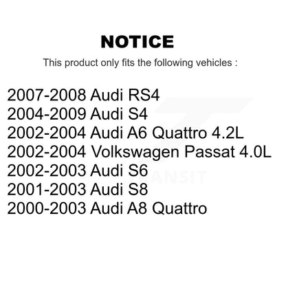 [Arrière] Ensemble roulement de roue pour Volkswagen Passat Audi S4 A6 Quattro RS4 A8 S8 S6 K70-100098