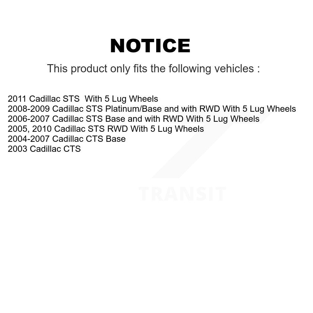 [Avant] Kit d'ensemble roulement de roue et moyeu pour Cadillac CTS STS K70-100271