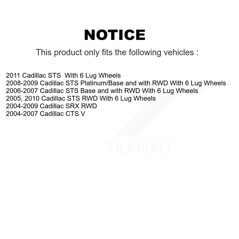 [Avant] Kit d'ensemble roulement de roue et moyeu pour Cadillac CTS SRX STS K70-100279