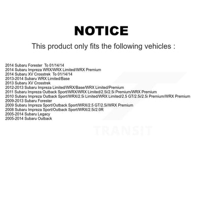 [Avant] Kit d'ensemble roulement de roue et moyeu pour Subaru Outback Forester Impreza Legacy XV Crosstrek WRX K70-100292