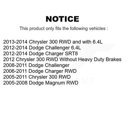 [Avant] Kit d'ensemble roulement de roue et moyeu pour Dodge Chrysler 300 Charger Challenger Magnum K70-100296