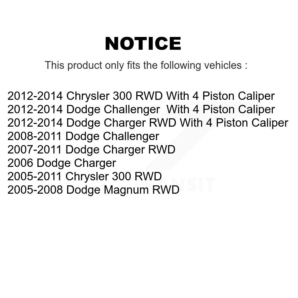 [Avant] Kit d'ensemble roulement de roue et moyeu pour Dodge Chrysler 300 Charger Challenger Magnum K70-100296