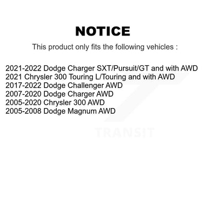 [Avant] Kit d'ensemble roulement de roue et moyeu pour Dodge Charger Chrysler 300 Challenger Magnum K70-100297