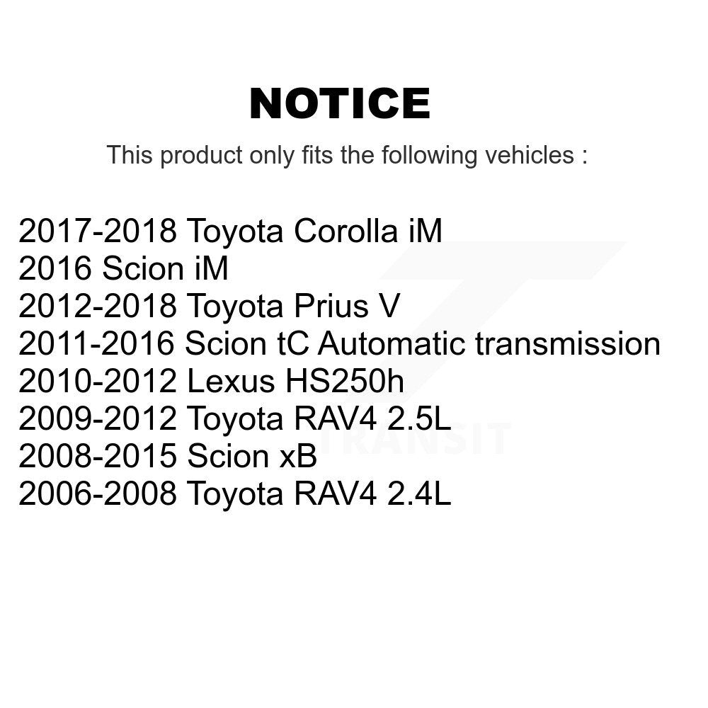 [Avant] Kit d'ensemble roulement de roue et moyeu pour Toyota RAV4 Scion xB Prius V tC Corolla iM Lexus HS250h K70-100312