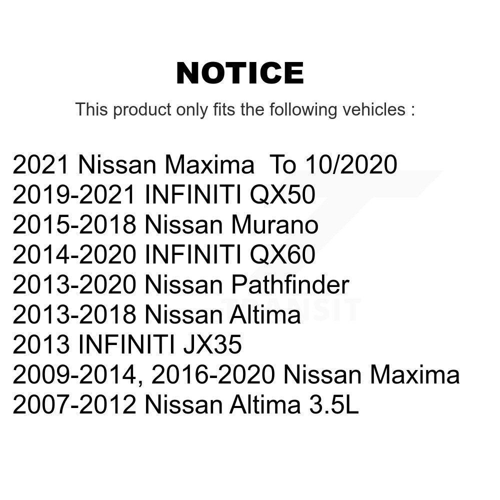[Avant] Kit d'ensemble roulement de roue et moyeu pour Nissan Altima Maxima Pathfinder INFINITI Murano QX60 JX35 QX50 K70-100342