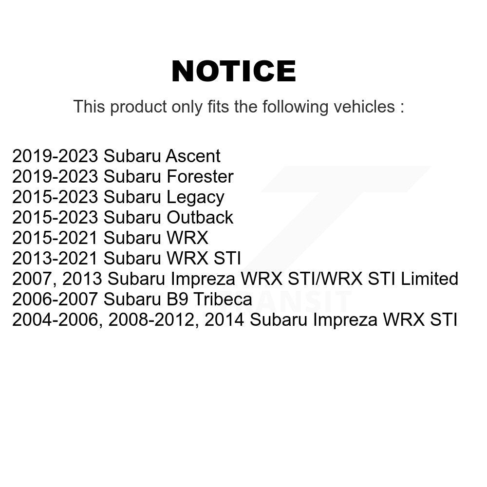 [Avant] Kit d'ensemble roulement de roue et moyeu pour Subaru Outback Impreza Legacy Forester WRX Ascent STI B9 Tribeca K70-100346