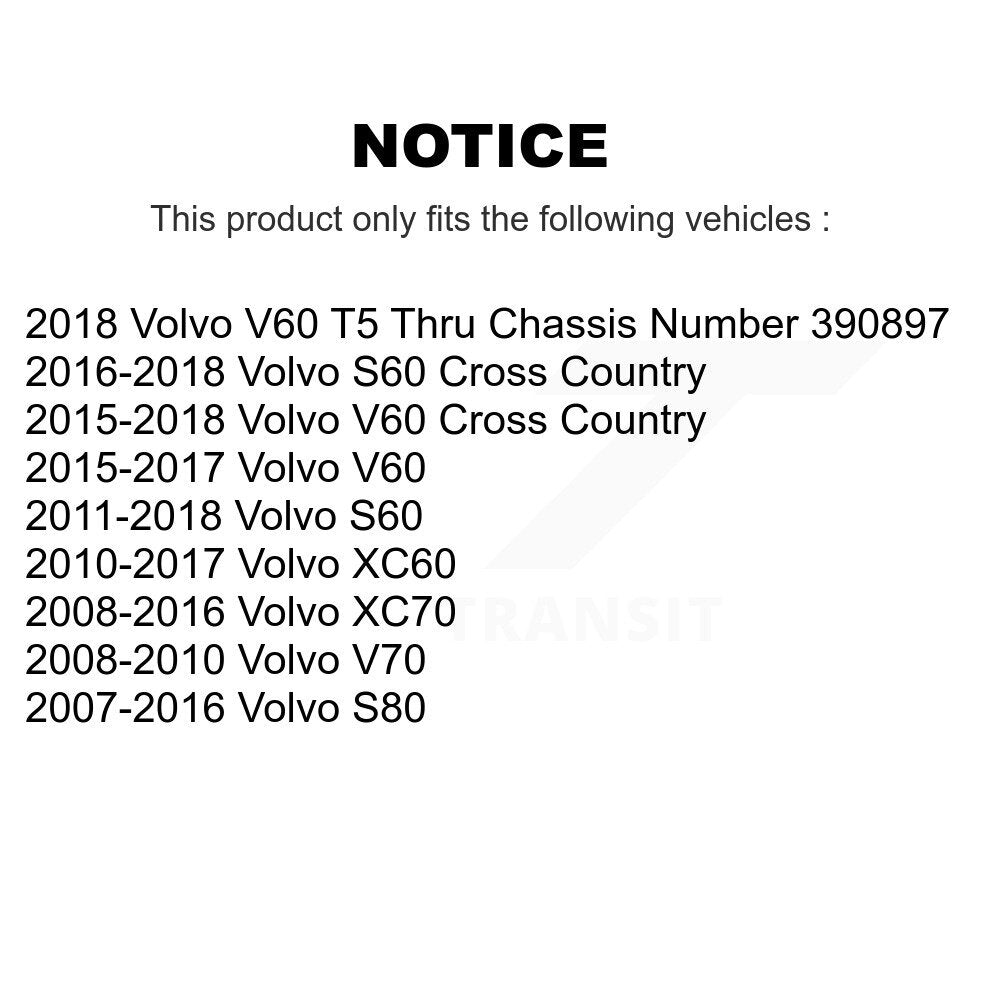 [Avant] Kit d'ensemble roulement de roue et moyeu pour Volvo XC60 S60 XC70 S80 V60 Cross Country V70 K70-100356