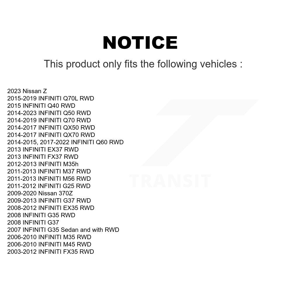 [Avant] Kit d'ensemble roulement de roue et moyeu pour INFINITI G37 Q50 FX35 G35 M35 Nissan 370Z QX50 Q60 EX35 M37 QX70 G25 Q70 Q70L M45 Q40 FX37 M56 EX37 M35h Z K70-100357