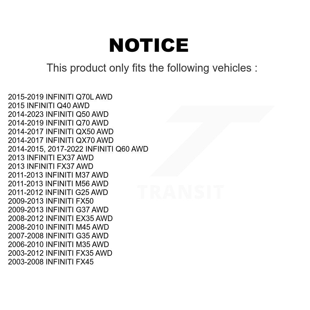 [Avant] Ensemble roulement de roue et moyeu pour INFINITI Q50 G37 QX50 EX35 FX35 G35 Q60 QX70 K70-100358