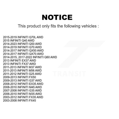 [Avant] Ensemble roulement de roue et moyeu pour INFINITI Q50 G37 QX50 EX35 FX35 G35 Q60 QX70 K70-100358