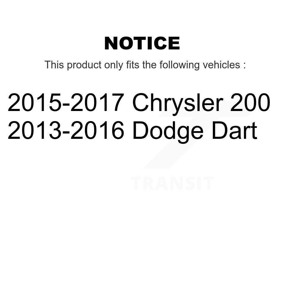 [Avant] Kit d'ensemble roulement de roue et moyeu pour Dodge Dart Chrysler 200 K70-100365