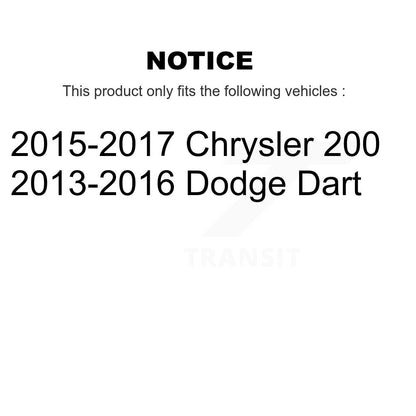 [Avant] Kit d'ensemble roulement de roue et moyeu pour Dodge Dart Chrysler 200 K70-100365