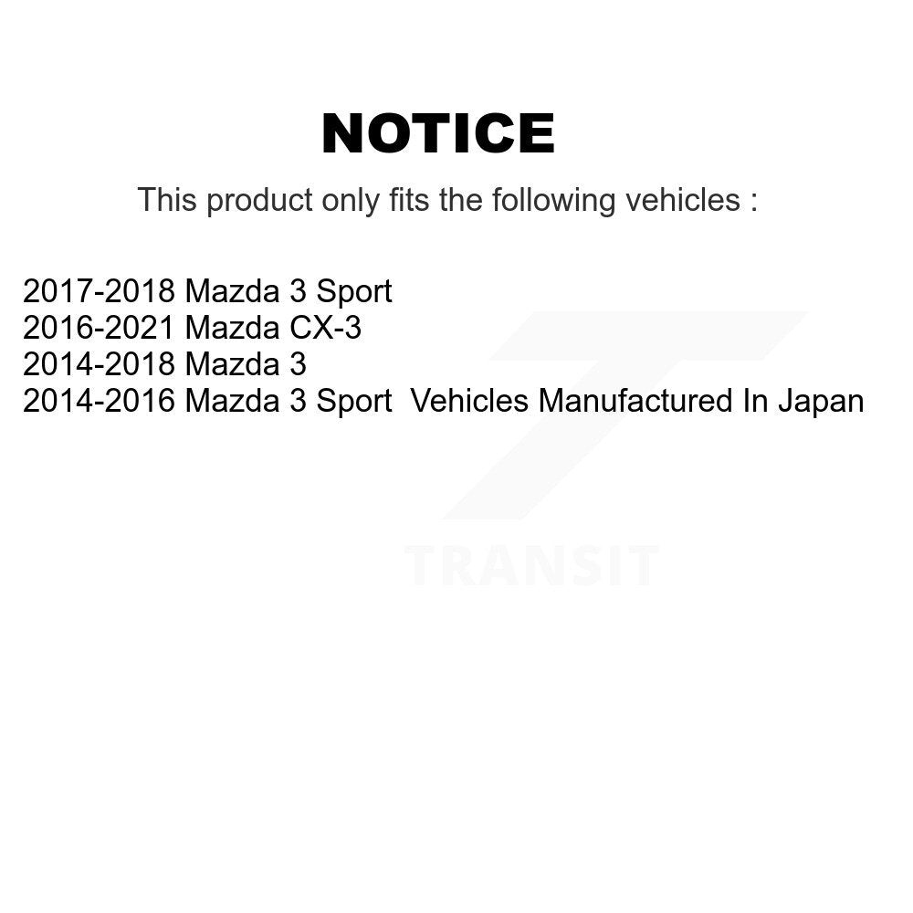 [Avant] Kit d'ensemble roulement de roue et moyeu pour Mazda 3 CX-3 Sport K70-100367