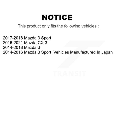[Avant] Kit d'ensemble roulement de roue et moyeu pour Mazda 3 CX-3 Sport K70-100367