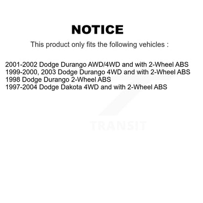 [Avant] Kit d'ensemble roulement de roue et moyeu pour Dodge Dakota Durango K70-100374