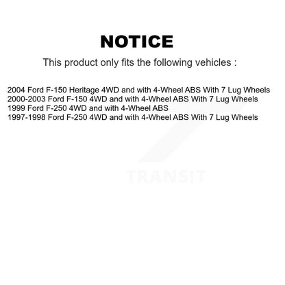 [Avant] Kit d'ensemble roulement de roue et moyeu pour Ford F-150 Heritage F-250 4WD avec 4-Wheel ABS K70-100386