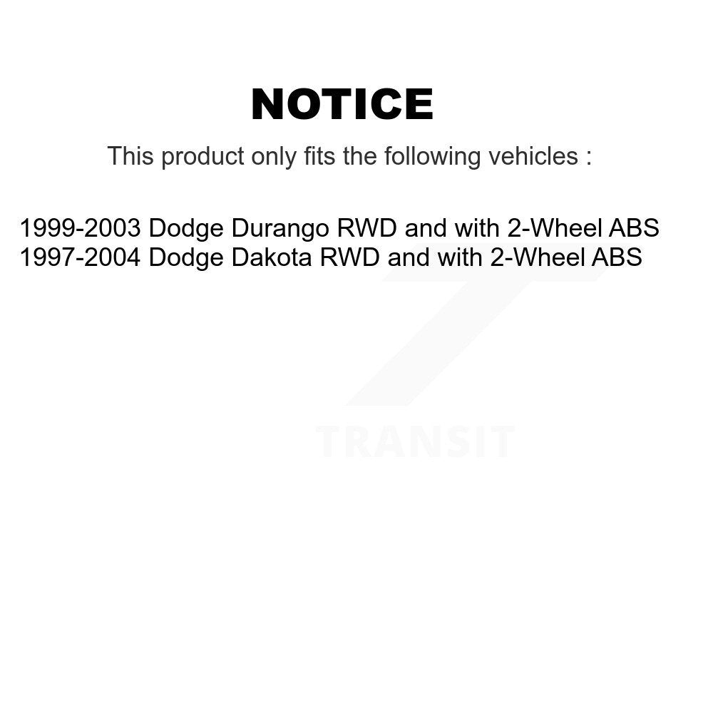 [Avant] Kit d'ensemble roulement de roue et moyeu pour Dodge Dakota Durango RWD avec 2-Wheel ABS K70-100388