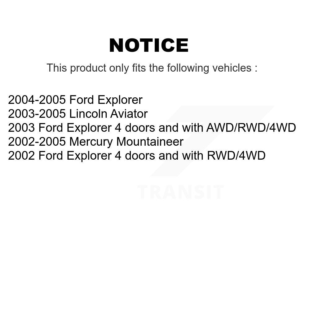 [Avant] Kit d'ensemble roulement de roue et moyeu pour Ford Explorer Mercury Mountaineer Lincoln Aviator K70-100398