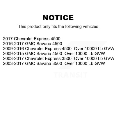 [Avant] Kit d'ensemble roulement de roue et moyeu pour Chevrolet Express 3500 GMC Savana 4500 K70-100405