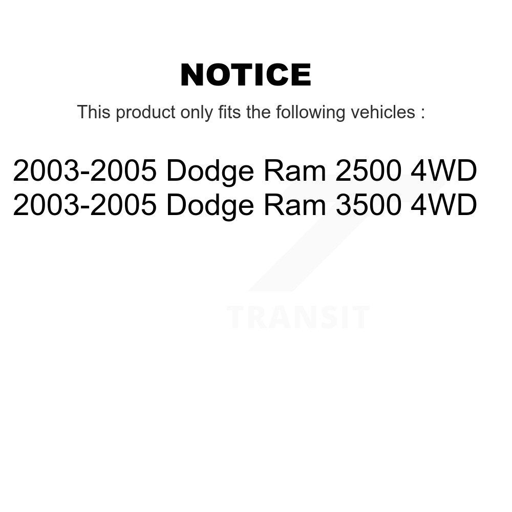 [Avant] Kit d'ensemble roulement de roue et moyeu pour 2003-2005 Dodge Ram 2500 3500 4WD K70-100406