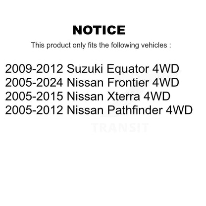 [Avant] Kit d'ensemble roulement de roue et moyeu pour Nissan Frontier Pathfinder Xterra Suzuki Equator K70-100409