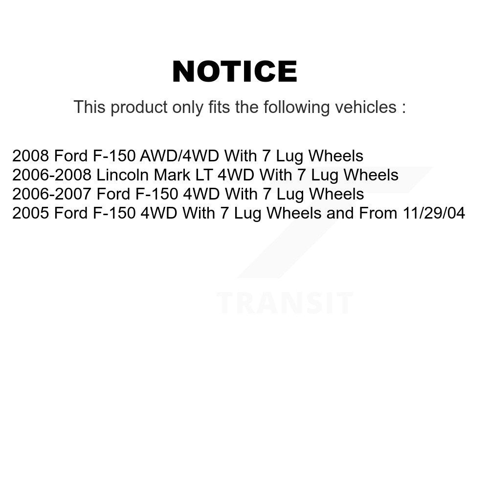[Avant] Kit d'ensemble roulement de roue et moyeu pour Ford F-150 K70-100416