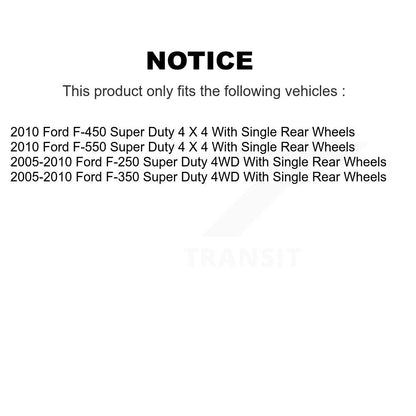 [Avant] Kit d'ensemble roulement de roue et moyeu pour Ford F-250 Super Duty F-350 F-450 F-550 avec Single Rear Wheels K70-100417