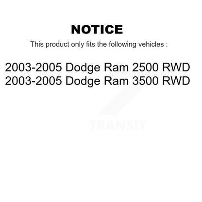 [Avant] Kit d'ensemble roulement de roue et moyeu pour 2003-2005 Dodge Ram 2500 3500 RWD K70-100424