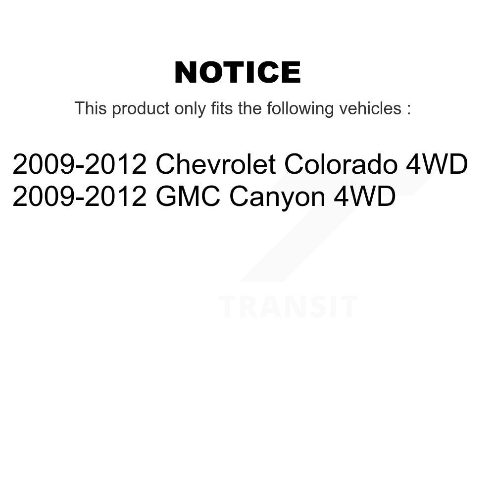 [Avant] Kit d'ensemble roulement de roue et moyeu pour 2009-2012 Chevrolet Colorado GMC Canyon 4WD K70-100440