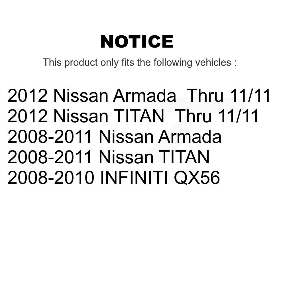 [Avant] Kit d'ensemble roulement de roue et moyeu pour Nissan Titan Armada Infiniti QX56 INFINITI TITAN K70-100443