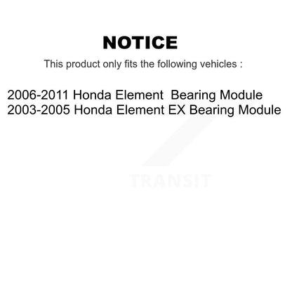 [Arrière] Kit d'ensemble roulement de roue pour Honda Element Module K70-100456