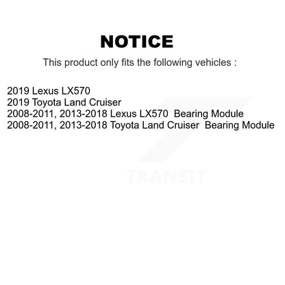 [Arrière] Kit d'ensemble roulement de roue pour Lexus LX570 Toyota Land Cruiser K70-100458
