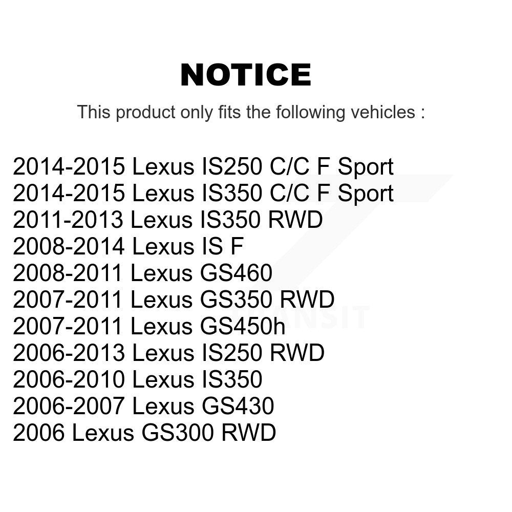 [Avant] Kit d'ensemble roulement de roue et moyeu pour Lexus IS250 IS350 GS350 GS300 GS430 IS F GS450h GS460 K70-100468