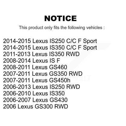 [Avant] Kit d'ensemble roulement de roue et moyeu pour Lexus IS250 IS350 GS350 GS300 GS430 IS F GS450h GS460 K70-100468