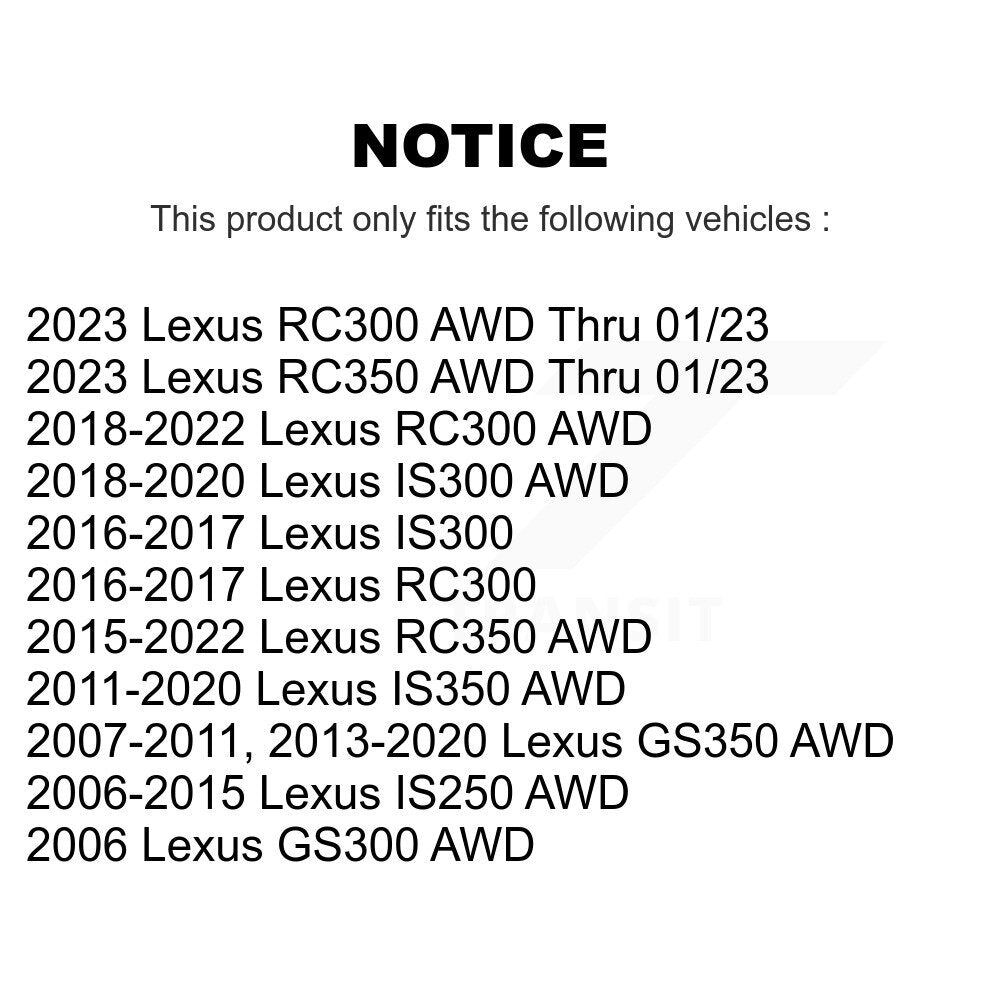 [Avant] Kit d'ensemble roulement de roue et moyeu pour Lexus IS250 GS350 IS300 IS350 GS300 RC350 RC300 K70-100469