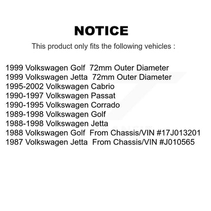 [Avant] Kit de Roulement de roue pour Volkswagen Jetta Cabrio Golf Passat Corrado K70-100485