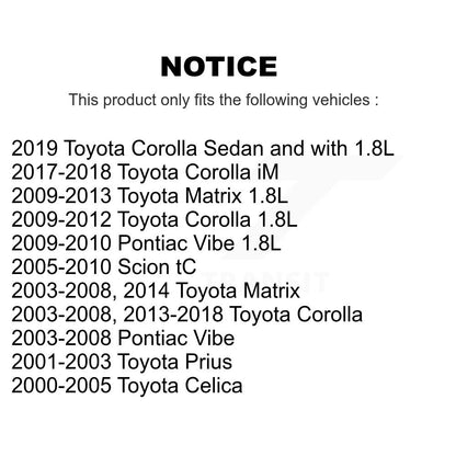 [Avant] Kit de Roulement de roue pour Toyota Corolla Matrix Pontiac Vibe Scion tC Celica iM Prius K70-100509