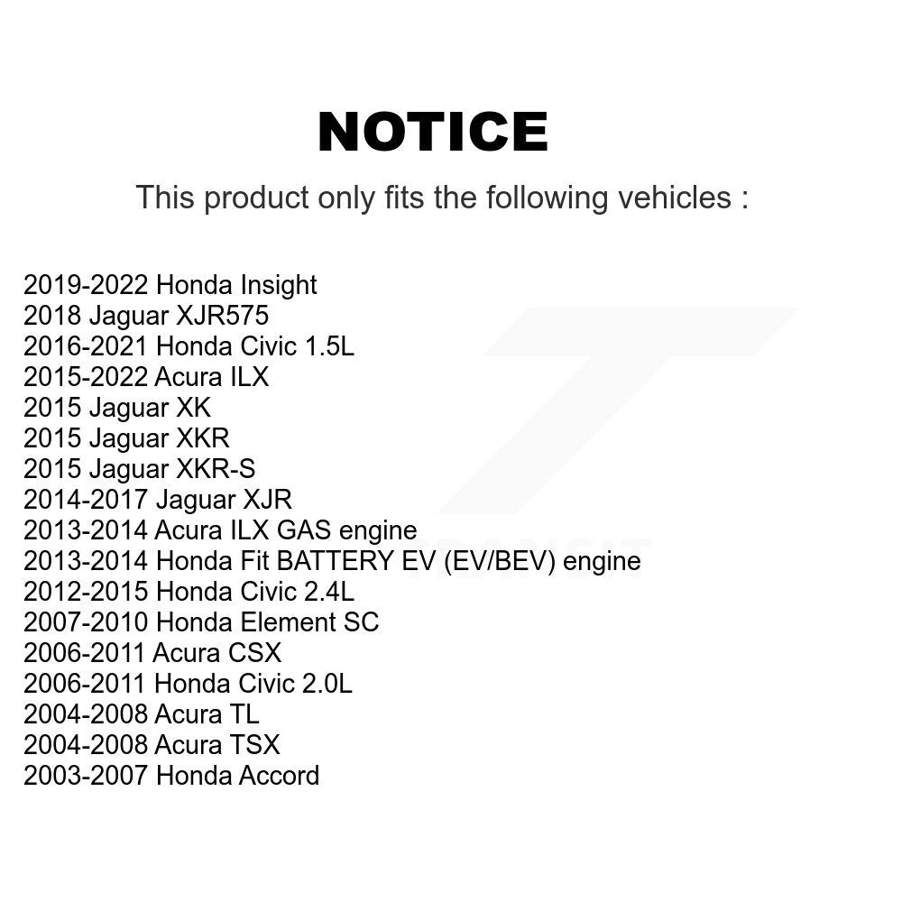 [Avant] Kit de Roulement de roue pour Honda Civic Accord Acura TL TSX Element Insight ILX CSX K70-100511