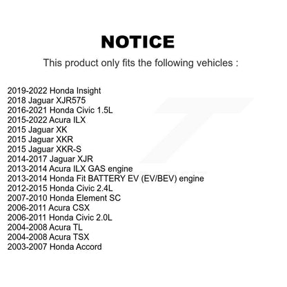 [Avant] Kit de Roulement de roue pour Honda Civic Accord Acura TL TSX Element Insight ILX CSX K70-100511