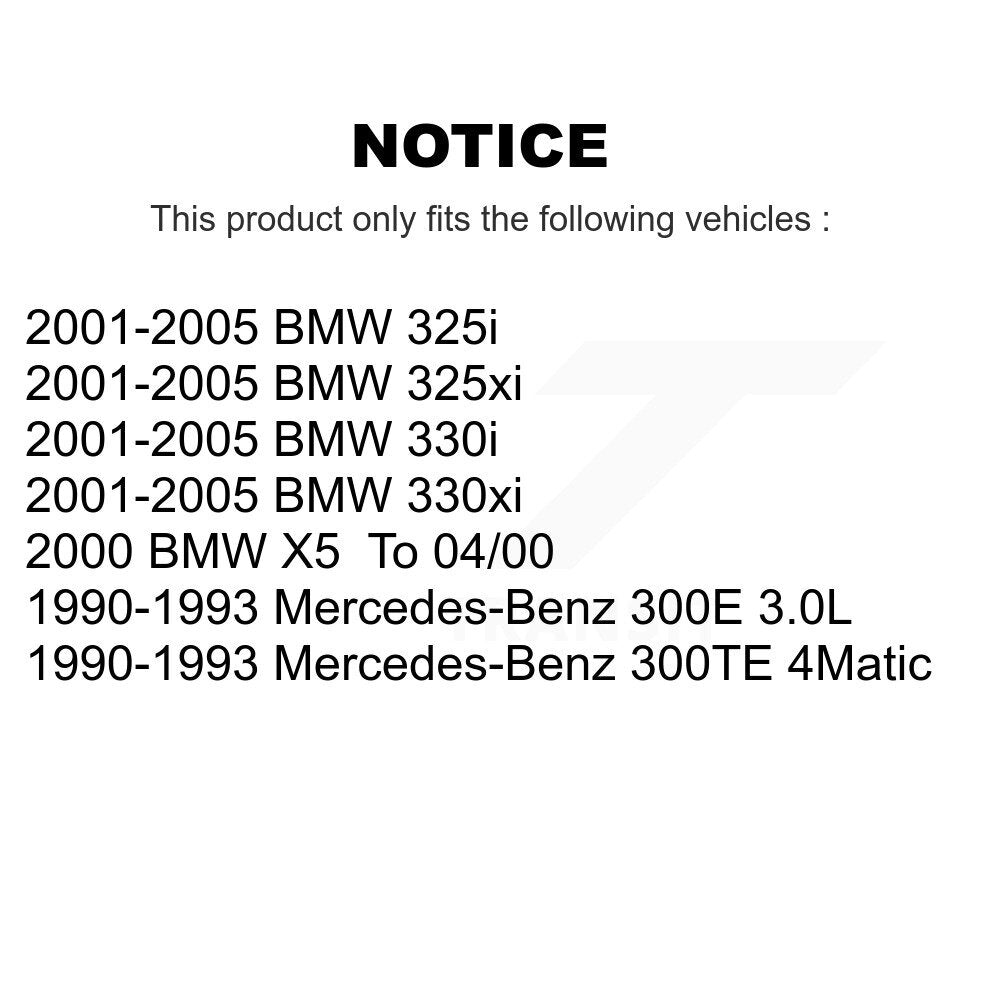 [Avant] Kit de Roulement de roue pour BMW 325i 325xi 330xi Mercedes-Benz 300E 300TE X5 K70-100518