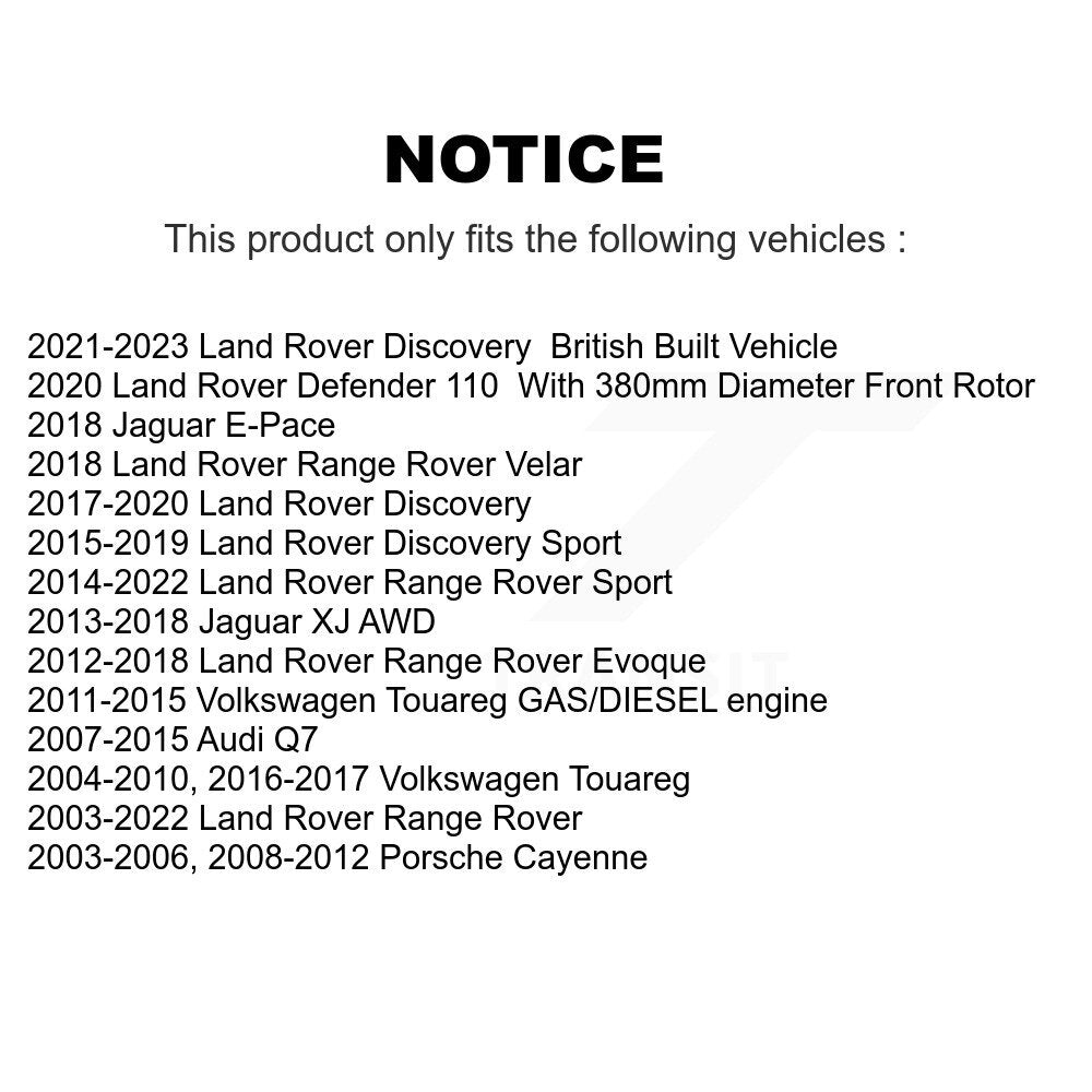 [Avant] Kit de Roulement de roue pour Land Rover Range Audi Q7 Sport Volkswagen Touareg Evoque Porsche Cayenne Discovery Jaguar XJ Velar E-Pace K70-100520