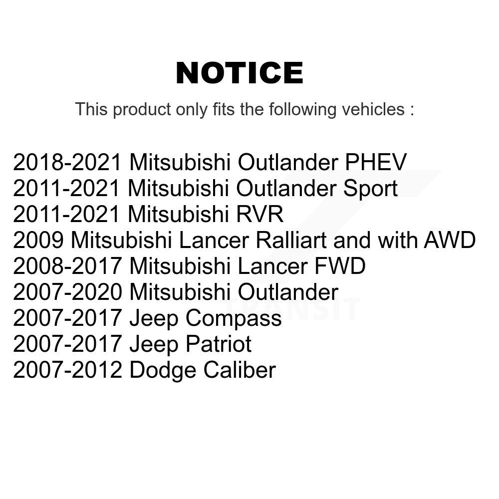 [Avant] Kit de Roulement de roue pour Jeep Compass Patriot Mitsubishi Dodge Caliber Outlander Sport Lancer RVR K70-100528