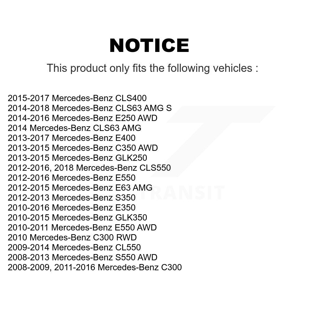 [Avant] Kit de Roulement de roue pour Mercedes-Benz C300 E350 GLK350 S550 E550 CLS550 E400 GLK250 C350 CLS400 E250 CL550 CLS63 AMG S S350 E63 K70-100543